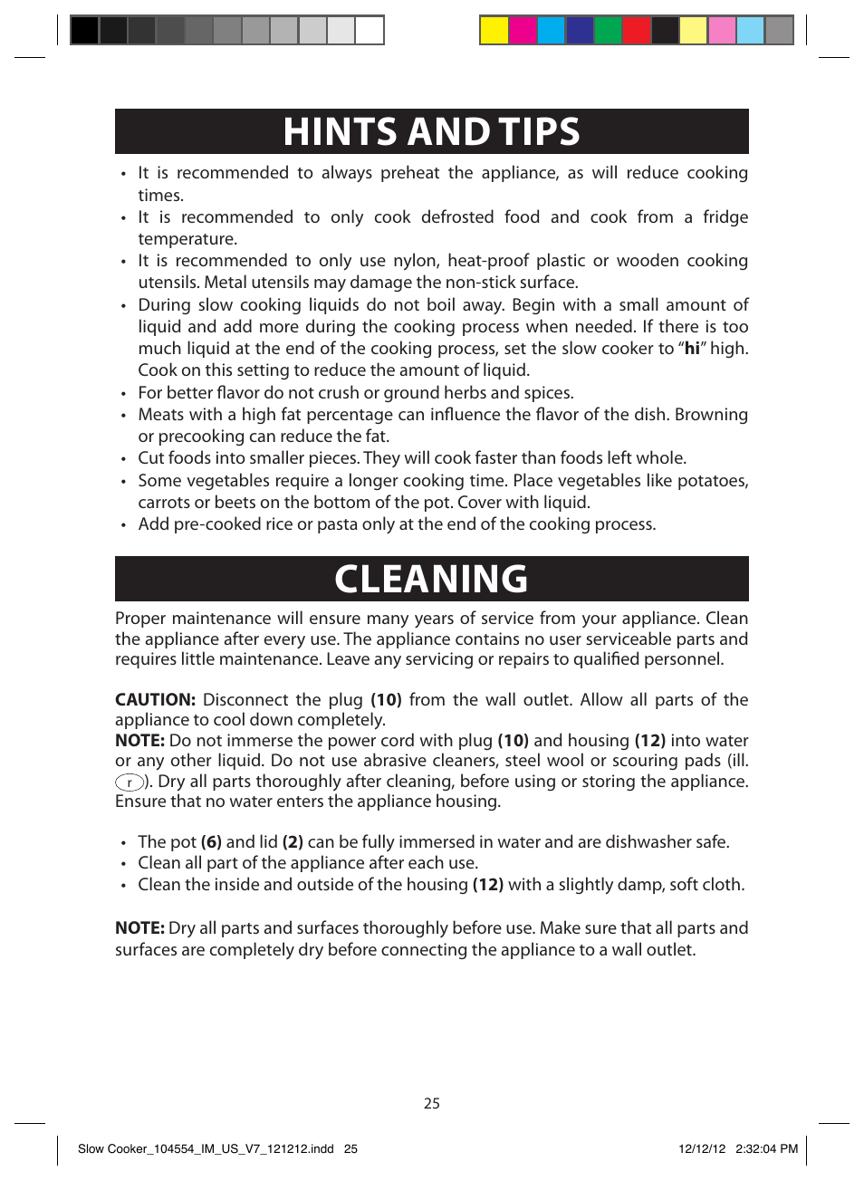 Recipes, Hints and tips, Cleaning | Chocolate almond pound cake | FARBERWARE 104554 6 Qt. Oval Slow Cooker User Manual | Page 25 / 27