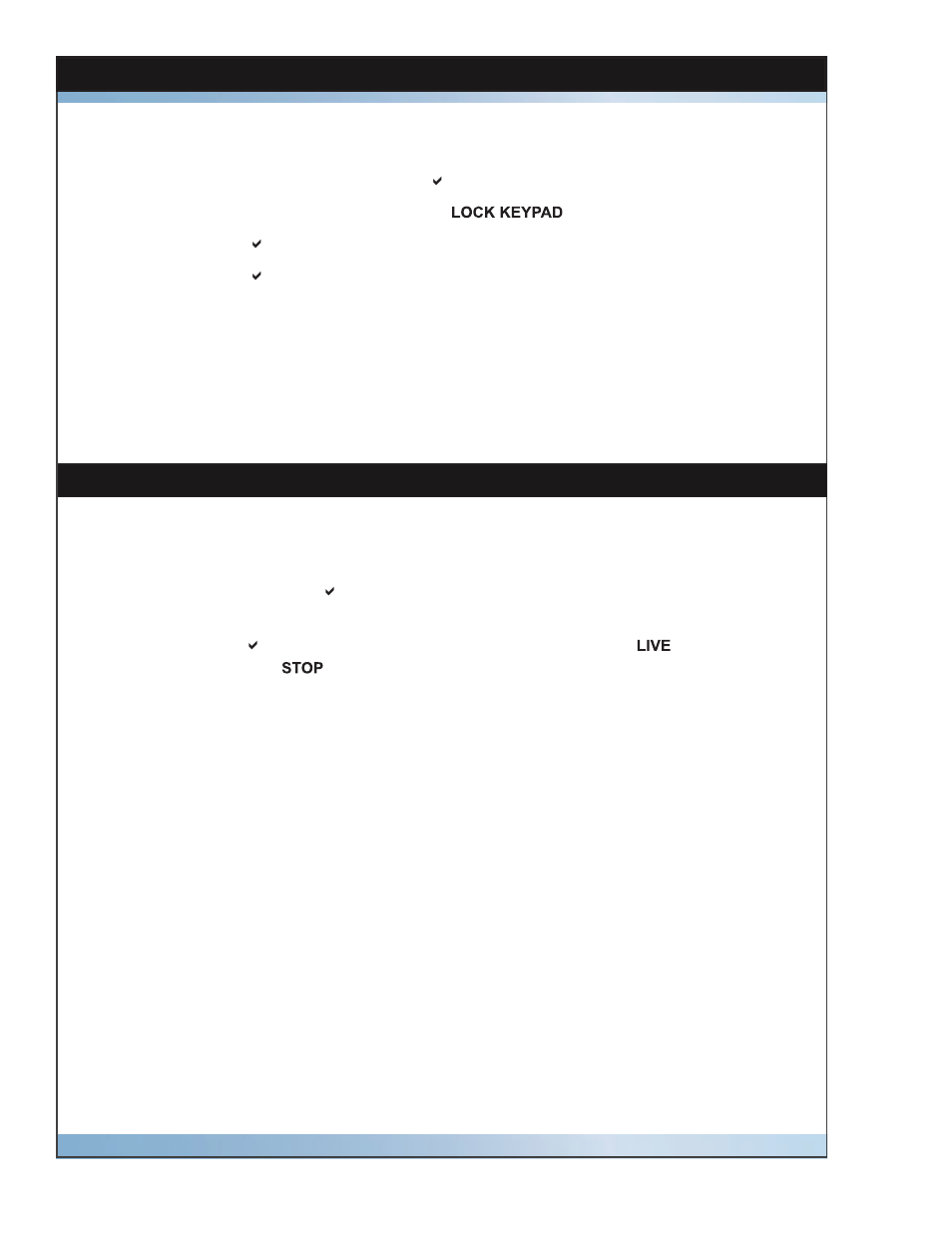 Unlock keypad menu, Lock keypad next menu | Fast Forward Video Micron HD User Manual | Page 20 / 24