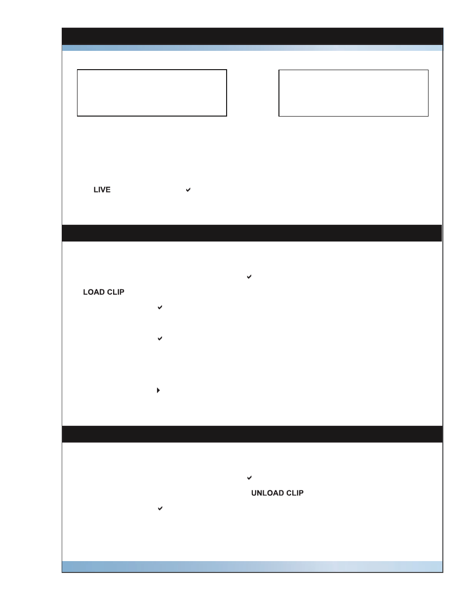 Main menu load clip menu, Unload clip menu | Fast Forward Video Micron HD User Manual | Page 9 / 24