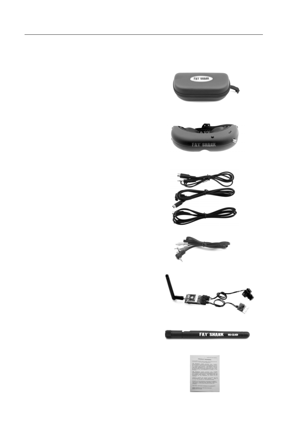Product contents | Fat Shark Attitude V2 User Manual | Page 3 / 12