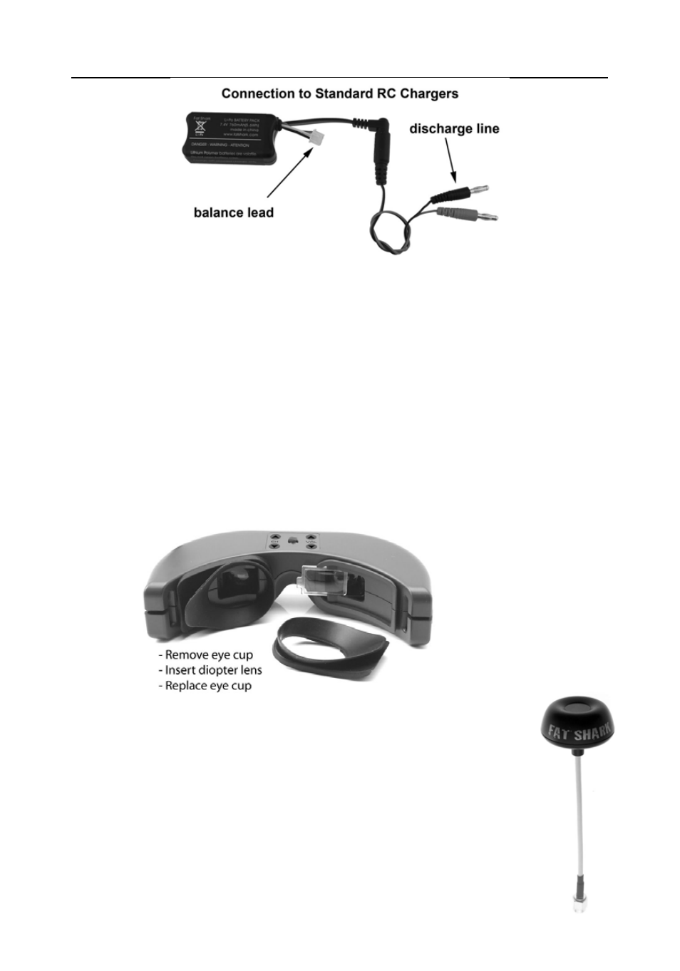 Accessories, Diopter lens, Spironet circular polarized antenna | Fat Shark Teleporter V3 User Manual | Page 8 / 12