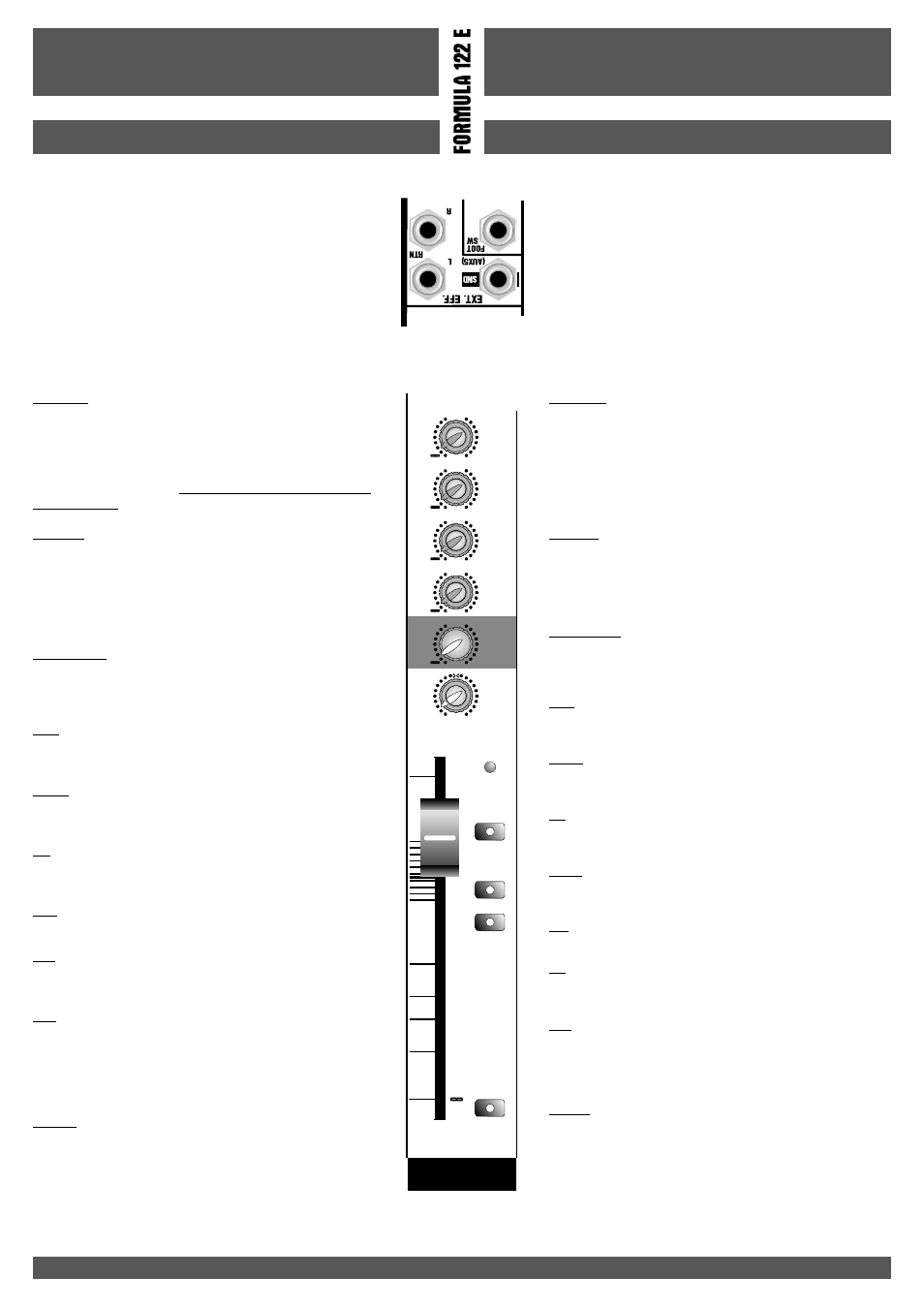 English italiano, Effect | FBT FORMULA 122E User Manual | Page 17 / 56