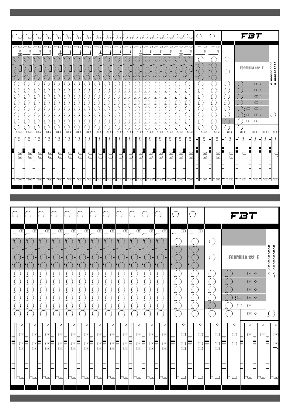 Stereo a stereo b, Ctrl, Stereo a stereo b effect sub 1 / 2 left right mono | Stereo a stereo b ctrl, Effect, Professional livesoundmixer | FBT FORMULA 122E User Manual | Page 2 / 56