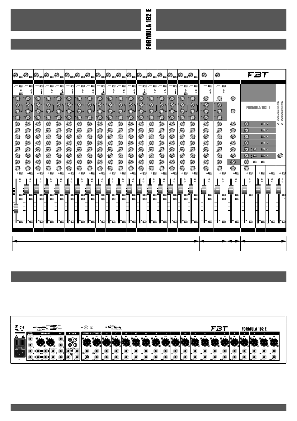 Français deutsch, Stereo a stereo b effect sub 1 / 2 left right mono, Stereo a stereo b ctrl | Effect, Professional livesoundmixer | FBT FORMULA 122E User Manual | Page 32 / 56