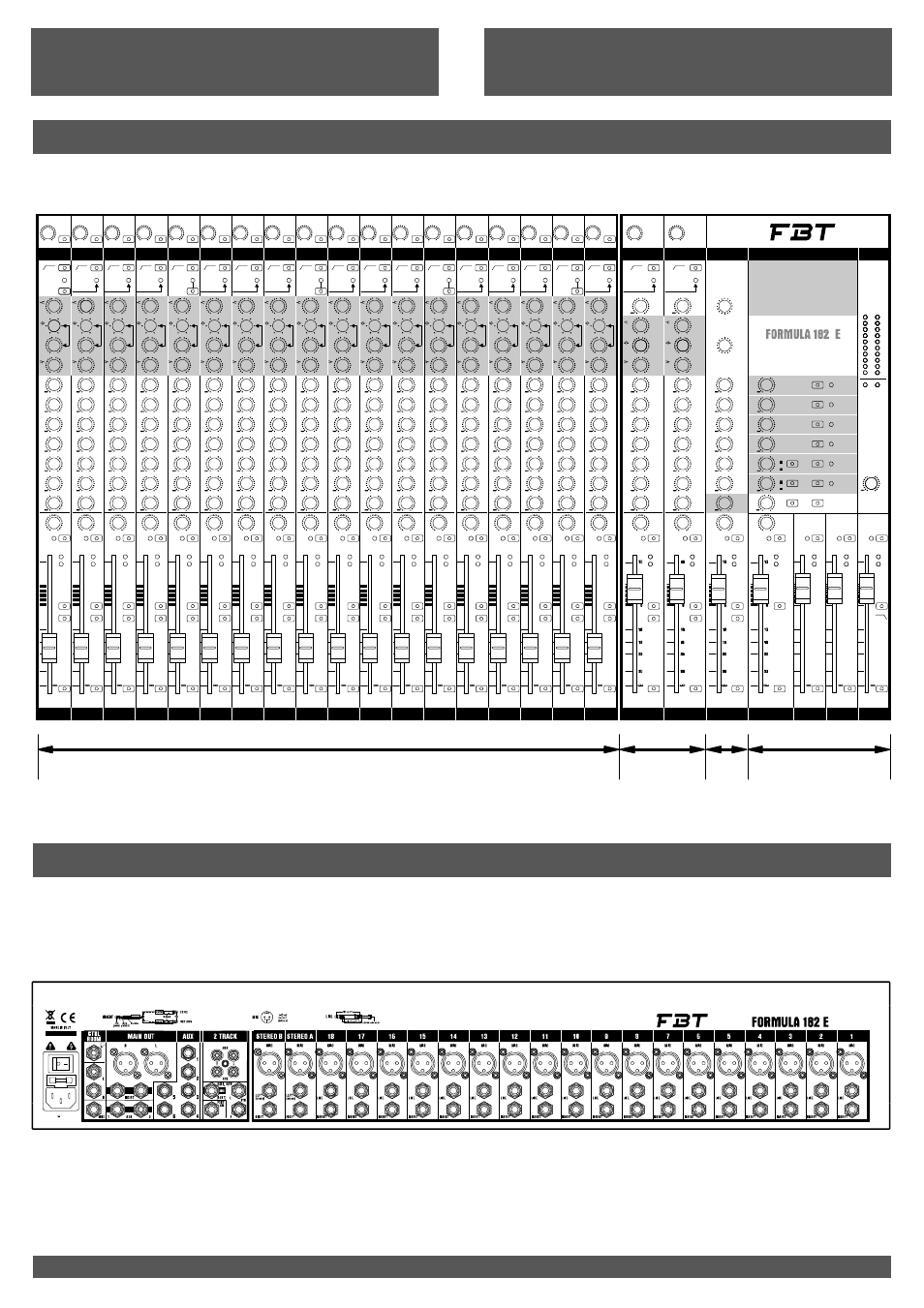 Italiano english, Stereo a stereo b effect sub 1 / 2 left right mono, Stereo a stereo b ctrl | Effect, Professional livesoundmixer | FBT FORMULA 122E User Manual | Page 5 / 56
