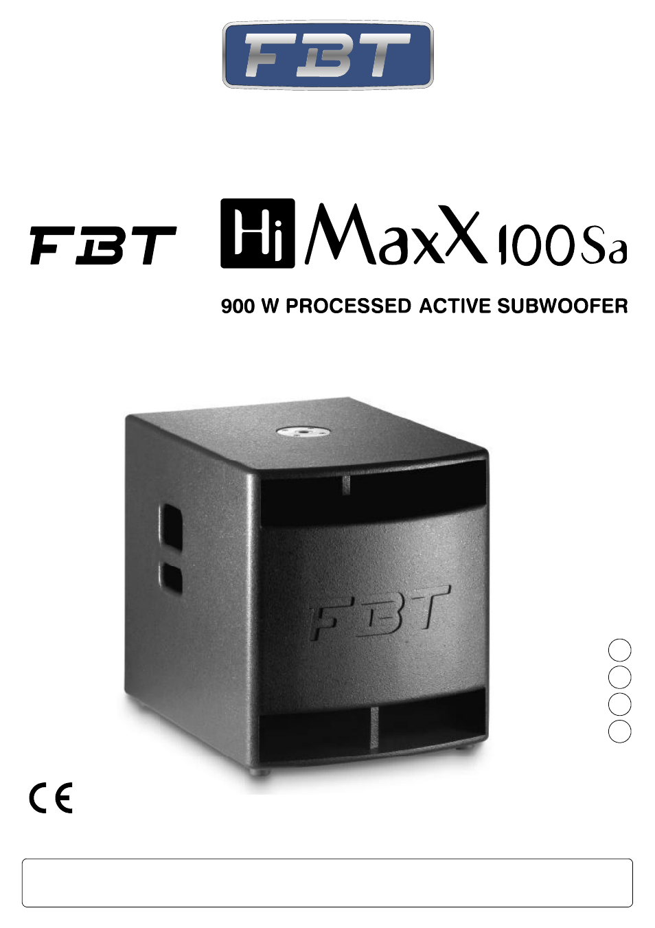 FBT HIMAXX100SA User Manual | 12 pages