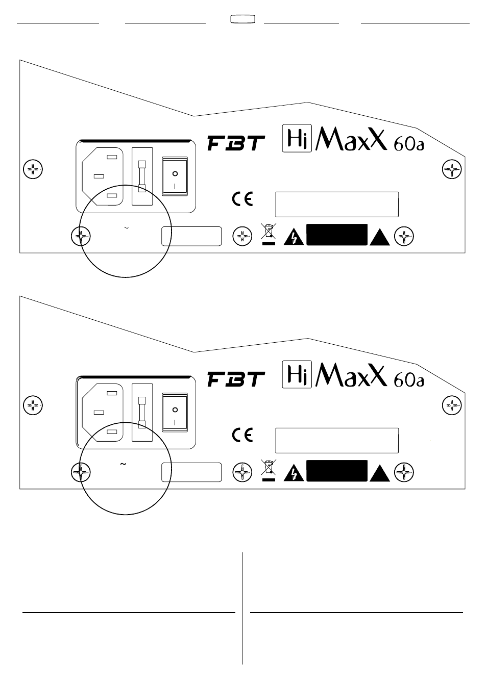 FBT HIMAXX60A User Manual | Page 12 / 20