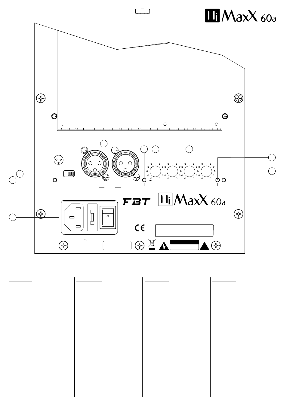 FBT HIMAXX60A User Manual | Page 13 / 20