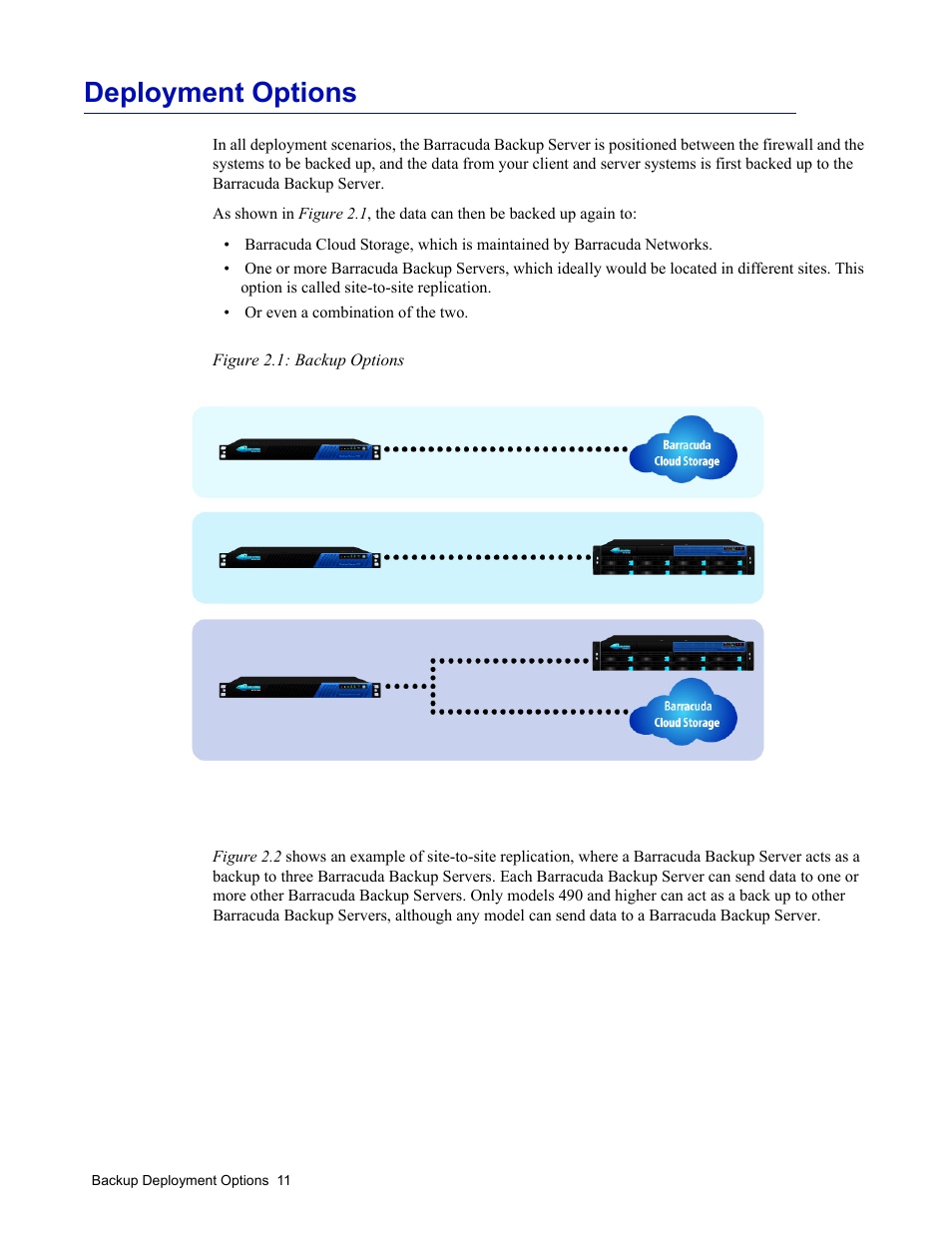 Deployment options | Barracuda Networks 4 User Manual | Page 13 / 69