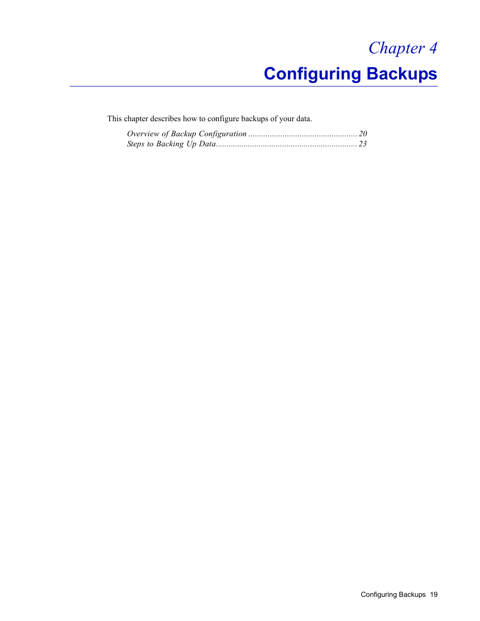 Configuring backups, Chapter 4 – configuring backups, Chapter 4 configuring backups | Barracuda Networks 4 User Manual | Page 21 / 69