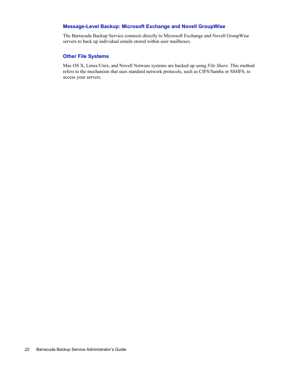 Other file systems | Barracuda Networks 4 User Manual | Page 24 / 69