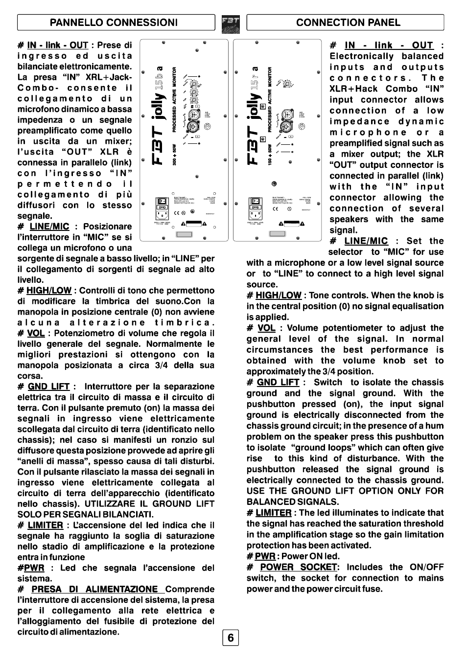 FBT JOLLY15 User Manual | Page 7 / 24