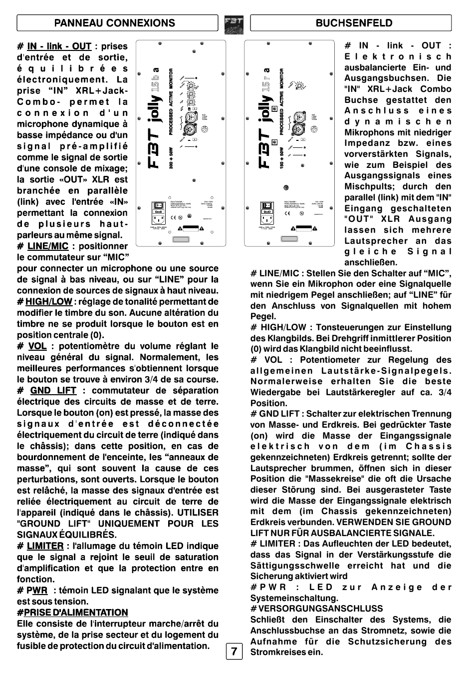 FBT JOLLY15 User Manual | Page 8 / 24