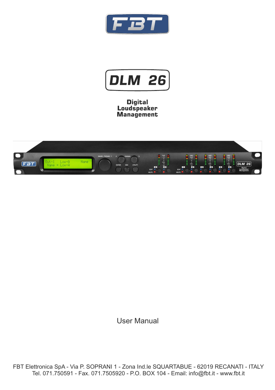 FBT DLM26 User Manual | 66 pages