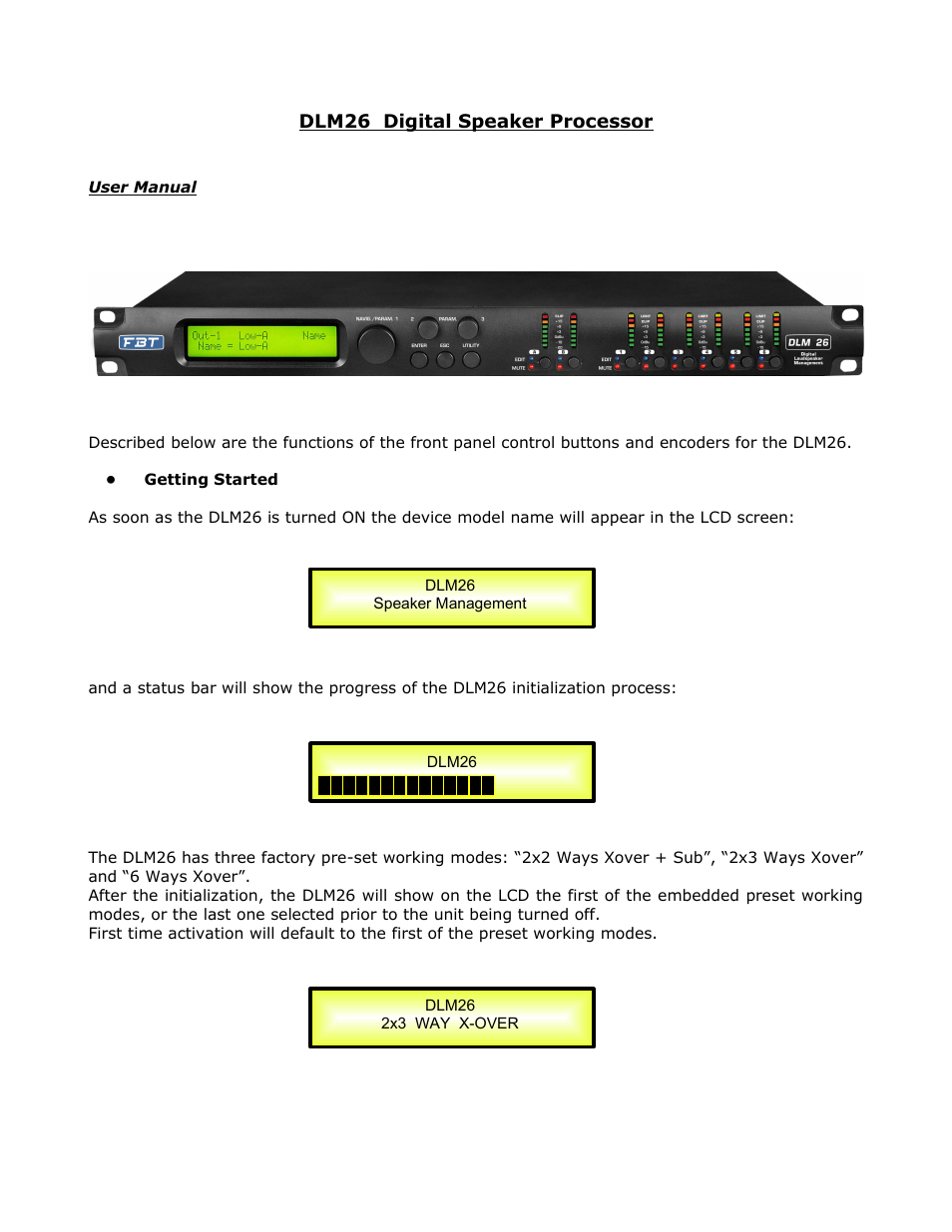 FBT DLM26 User Manual | Page 2 / 66