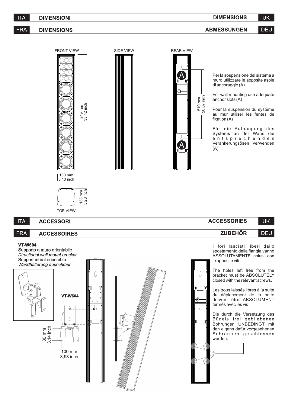 FBT CLA604 (passive) User Manual | Page 4 / 12