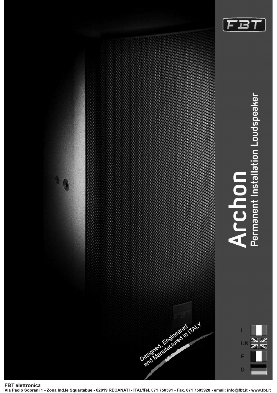 FBT Archon User Manual | 116 pages