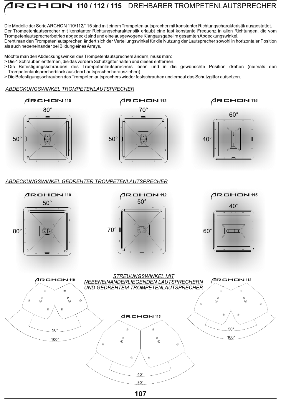 FBT Archon User Manual | Page 113 / 116