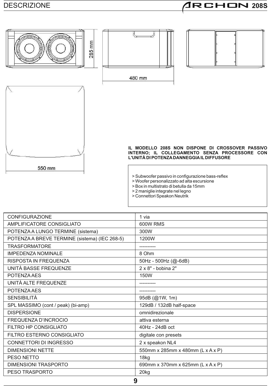Archon | FBT Archon User Manual | Page 12 / 116