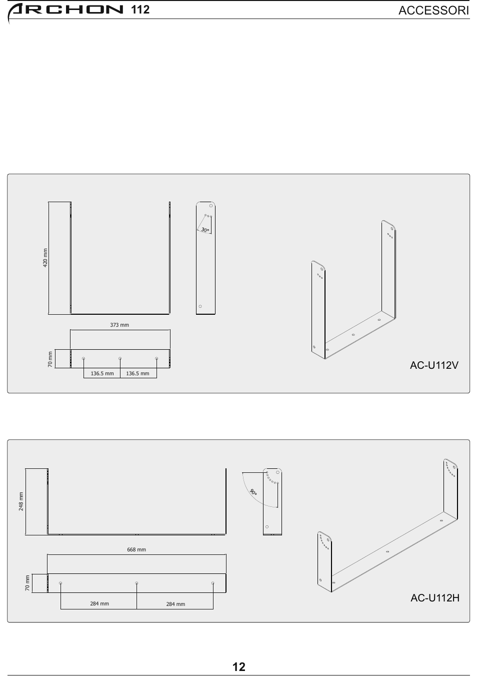 Archon, Accessori 12 | FBT Archon User Manual | Page 15 / 116