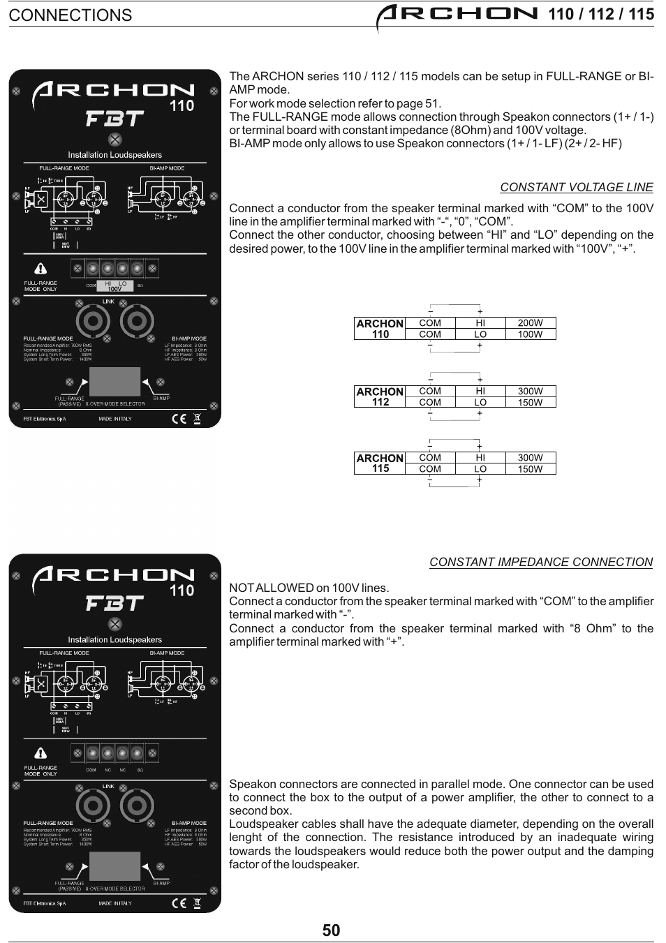 Archon | FBT Archon User Manual | Page 54 / 116