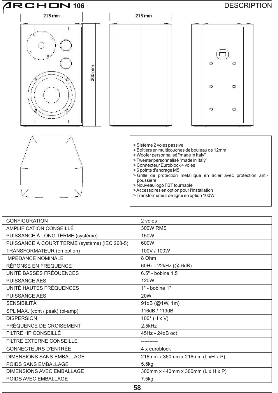 Archon | FBT Archon User Manual | Page 63 / 116