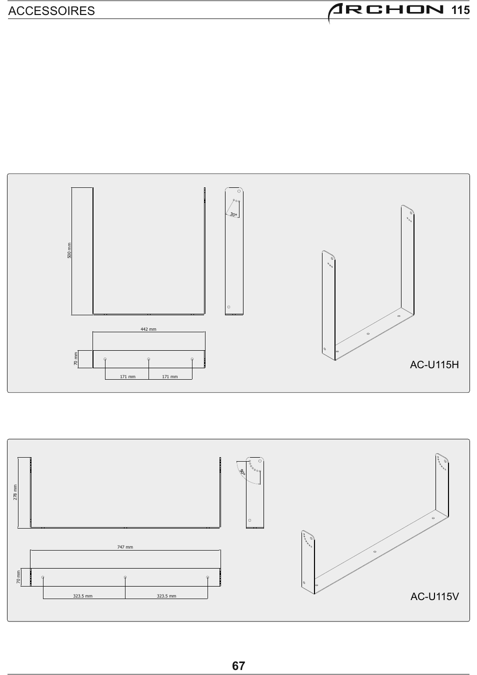 Archon, Accessoires 67 | FBT Archon User Manual | Page 72 / 116