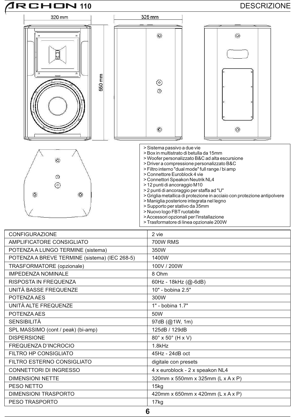 Archon | FBT Archon User Manual | Page 9 / 116