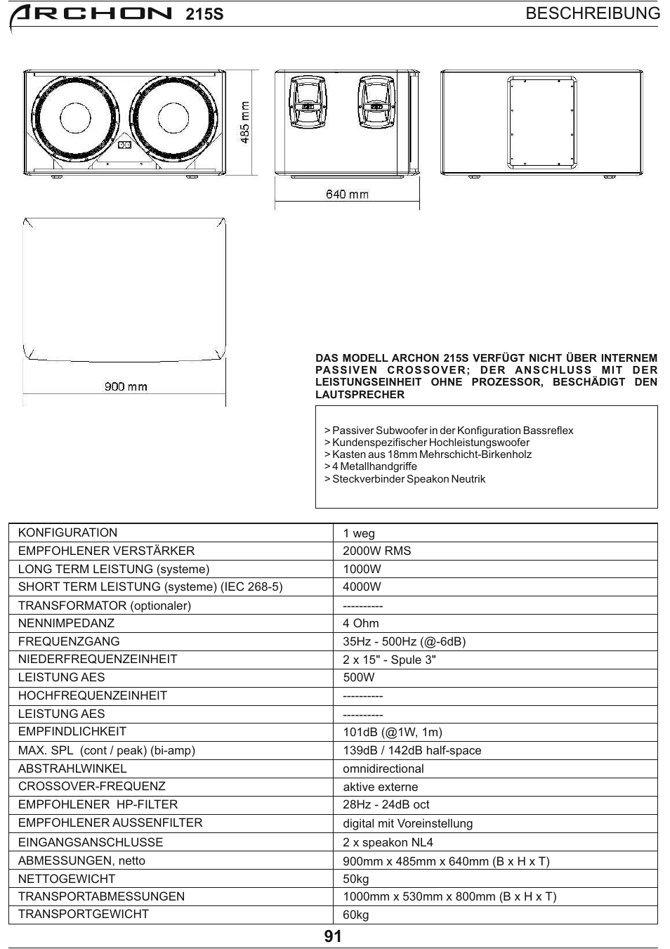 Archon | FBT Archon User Manual | Page 97 / 116