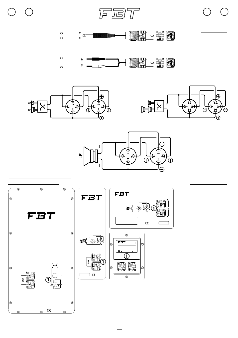 Connettori eingänge connectors connecteurs, Verve 15, Verve 15s verve 18s | Verve 8, Madeinitaly, Verve 152 | FBT VERVE PASSIVE User Manual | Page 12 / 16