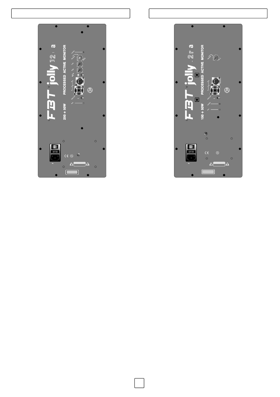 Pannello connessioni connection panel | FBT JOLLY12 User Manual | Page 7 / 24