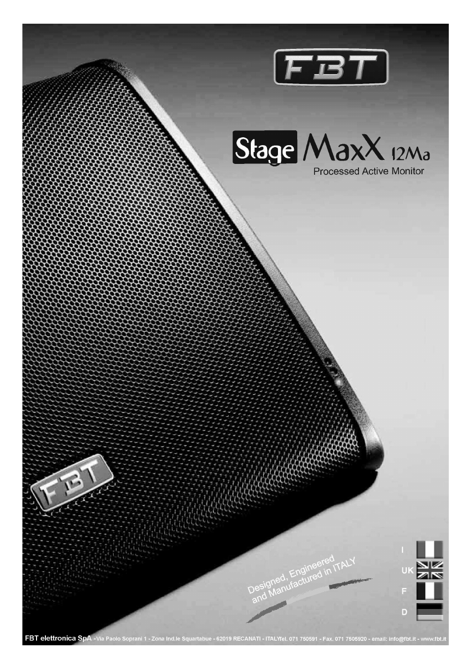FBT StageMaxX User Manual | 44 pages