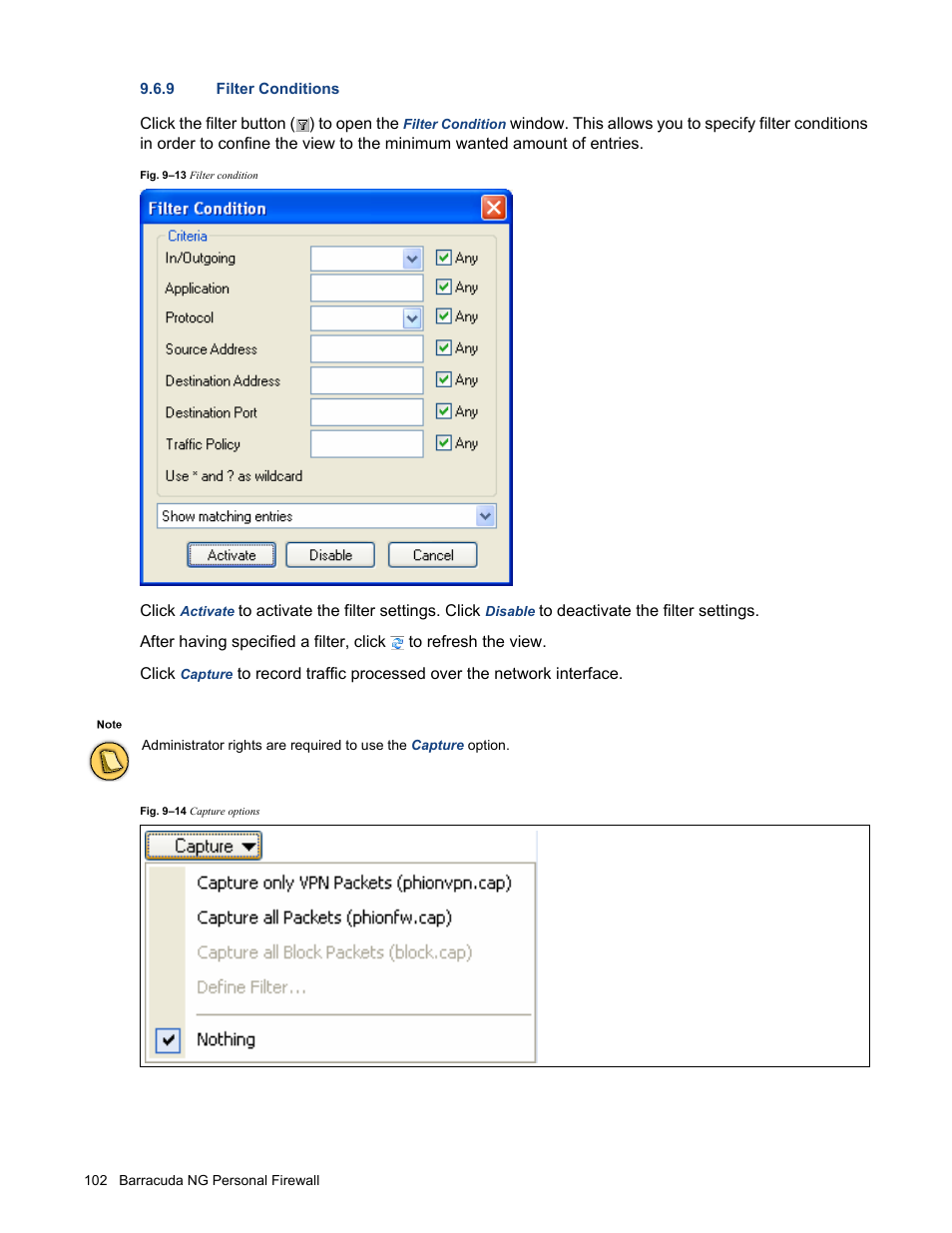9 filter conditions | Barracuda Networks VERSION SP4 User Manual | Page 104 / 268