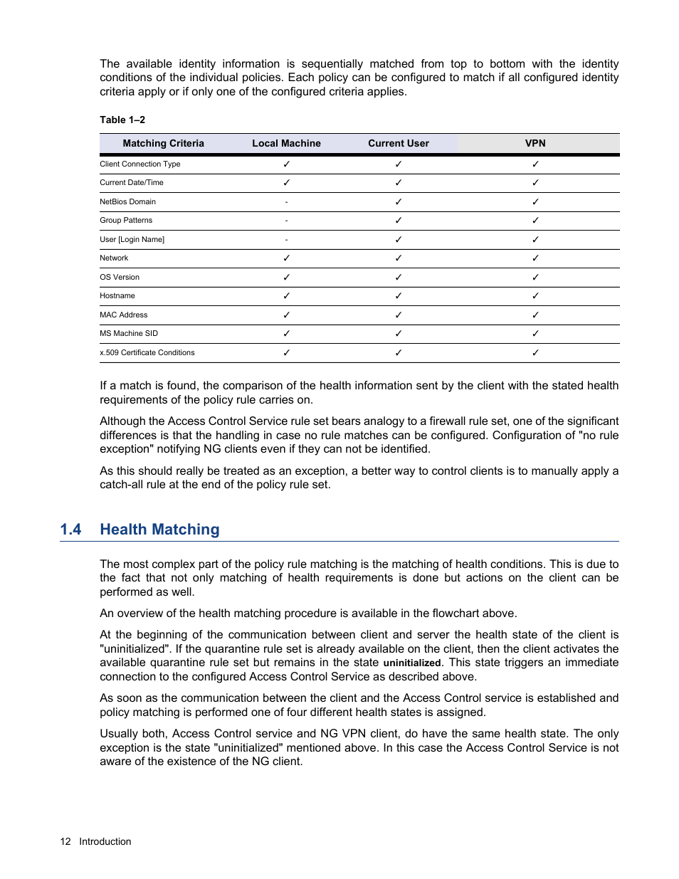 4 health matching, Health matching | Barracuda Networks VERSION SP4 User Manual | Page 14 / 268