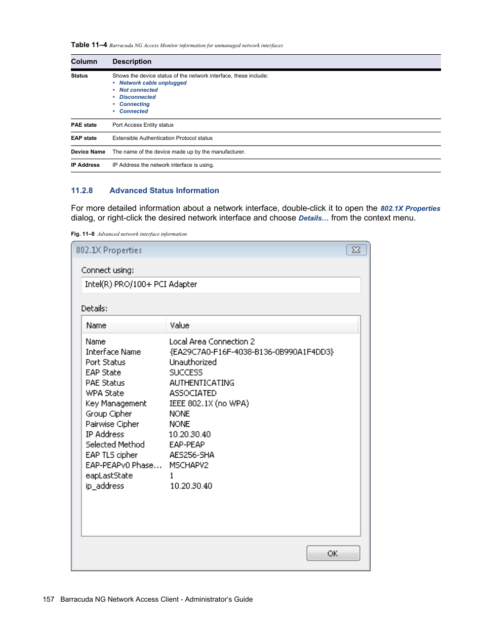 8 advanced status information | Barracuda Networks VERSION SP4 User Manual | Page 159 / 268
