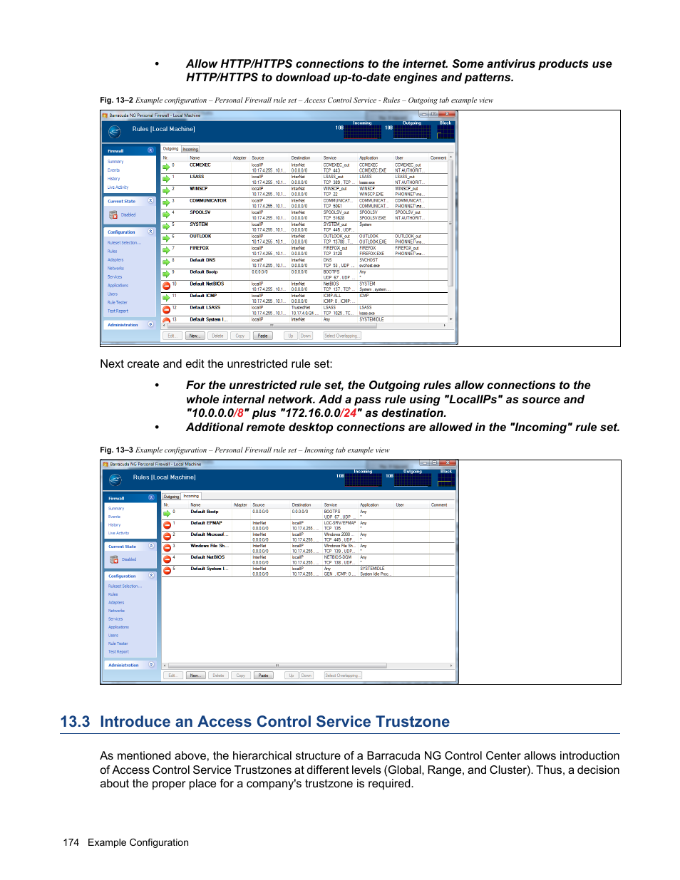 3 introduce an access control service trustzone, Introduce an access control service trustzone | Barracuda Networks VERSION SP4 User Manual | Page 176 / 268