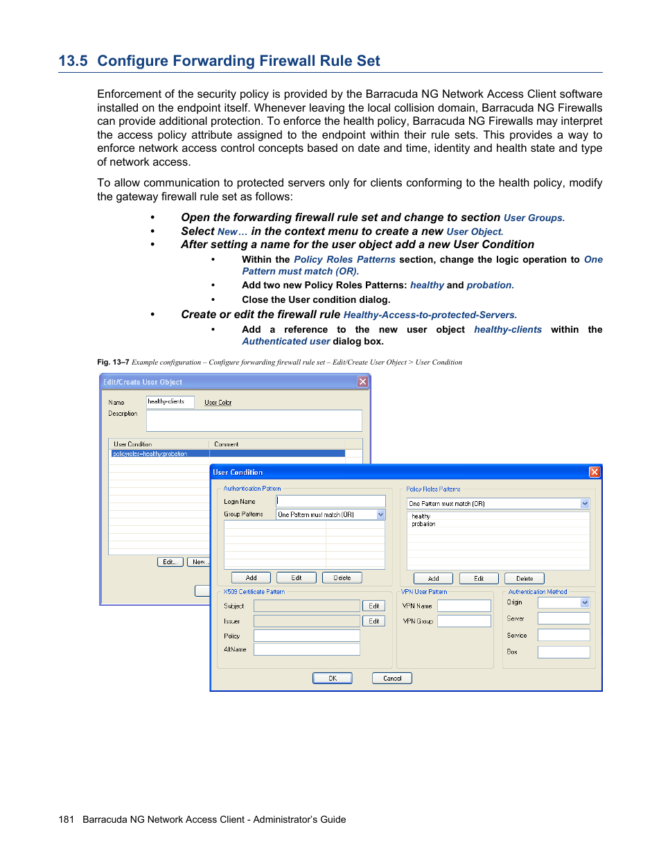 5 configure forwarding firewall rule set, Configure forwarding firewall rule set | Barracuda Networks VERSION SP4 User Manual | Page 183 / 268