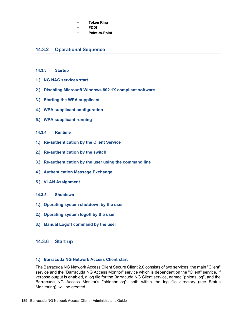 2 operational sequence, 3 startup, 4 runtime | 5 shutdown, 6 start up, Operational sequence, Start up | Barracuda Networks VERSION SP4 User Manual | Page 191 / 268