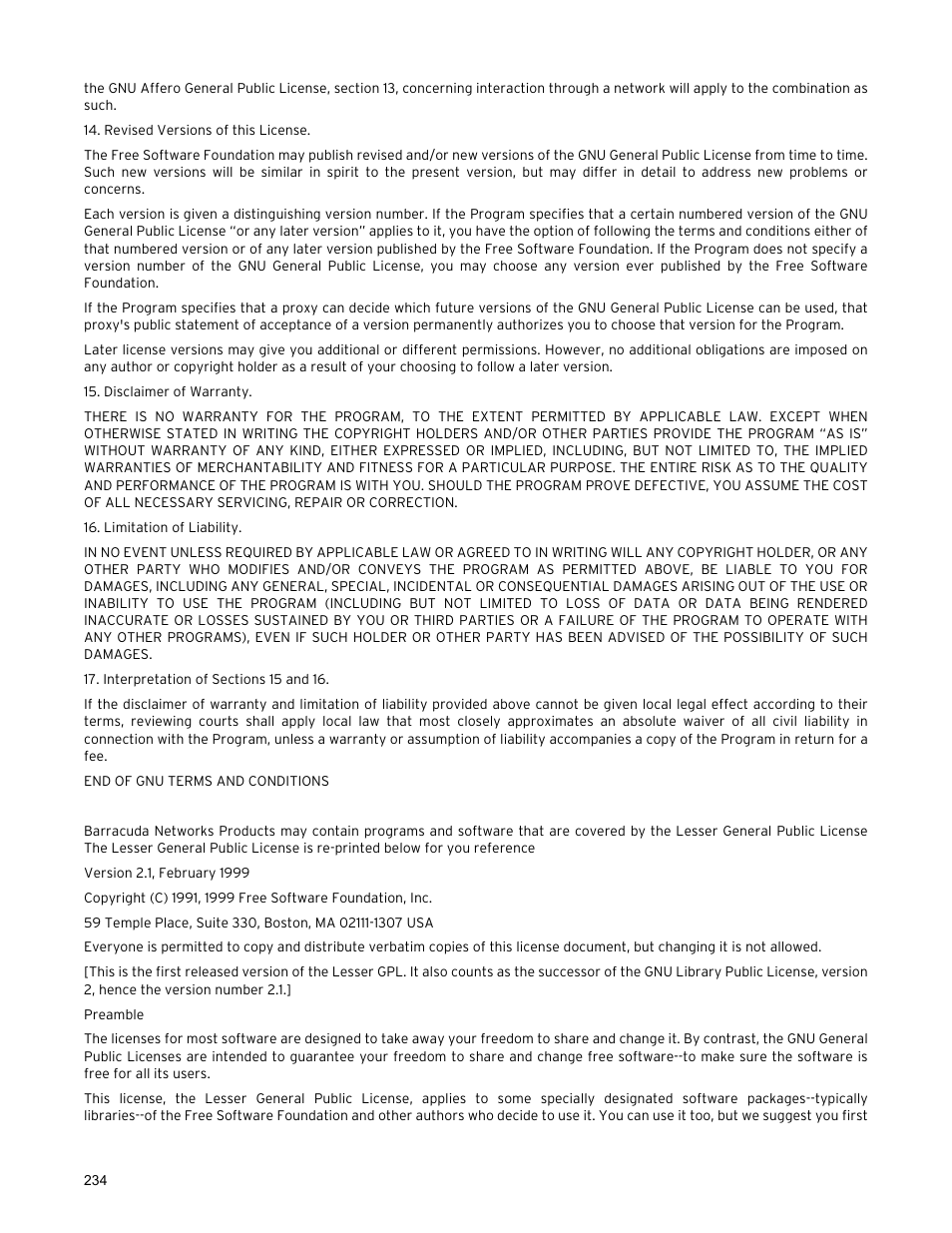 Barracuda Networks VERSION SP4 User Manual | Page 236 / 268