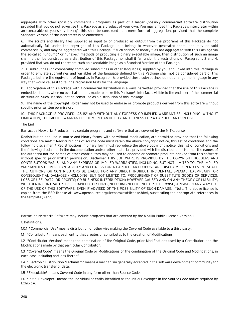 Barracuda Networks VERSION SP4 User Manual | Page 242 / 268