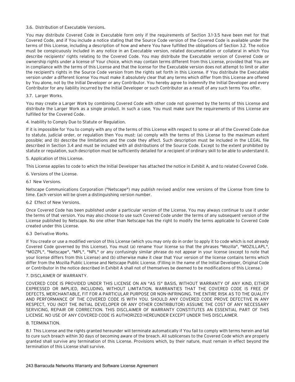 Barracuda Networks VERSION SP4 User Manual | Page 245 / 268