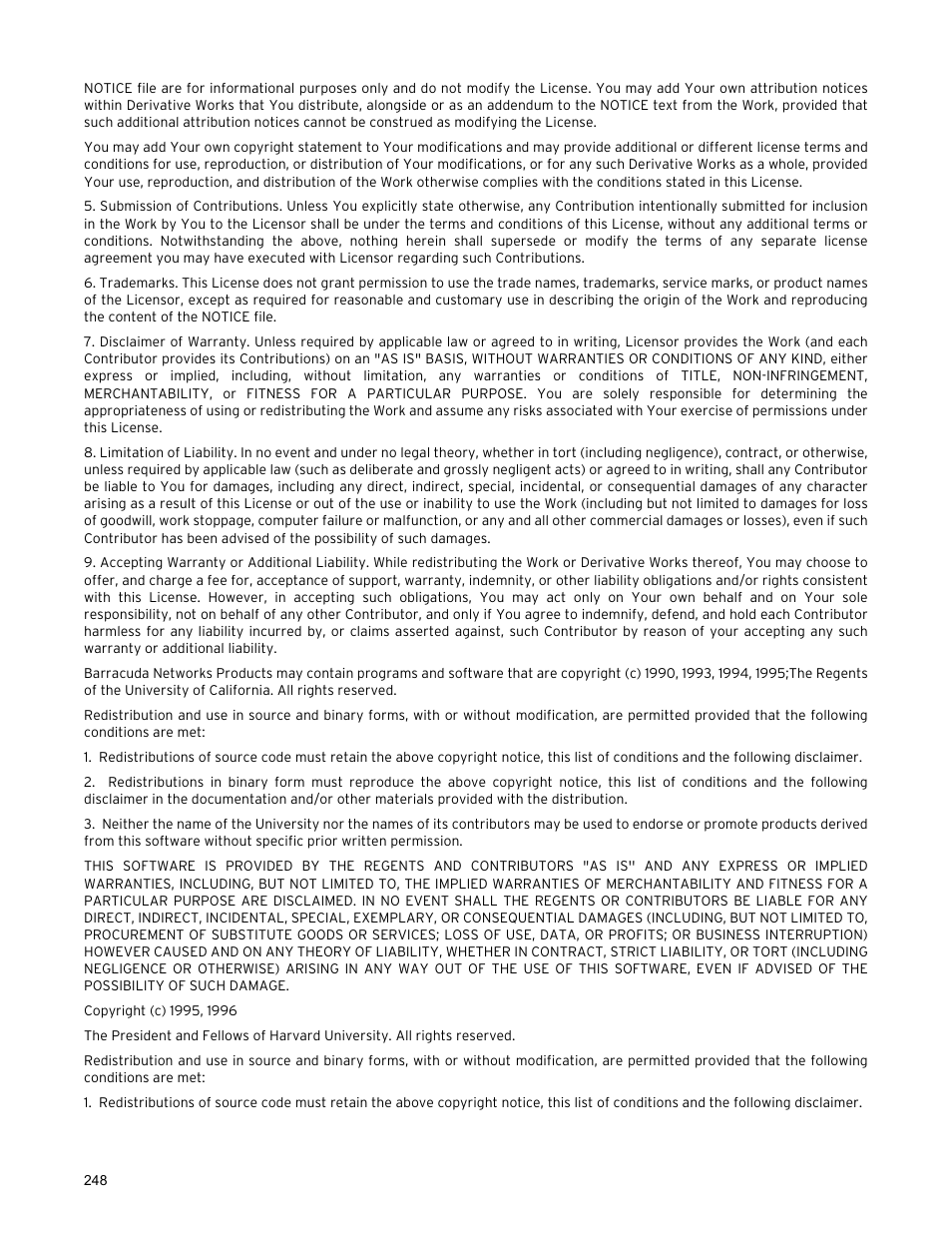 Barracuda Networks VERSION SP4 User Manual | Page 250 / 268