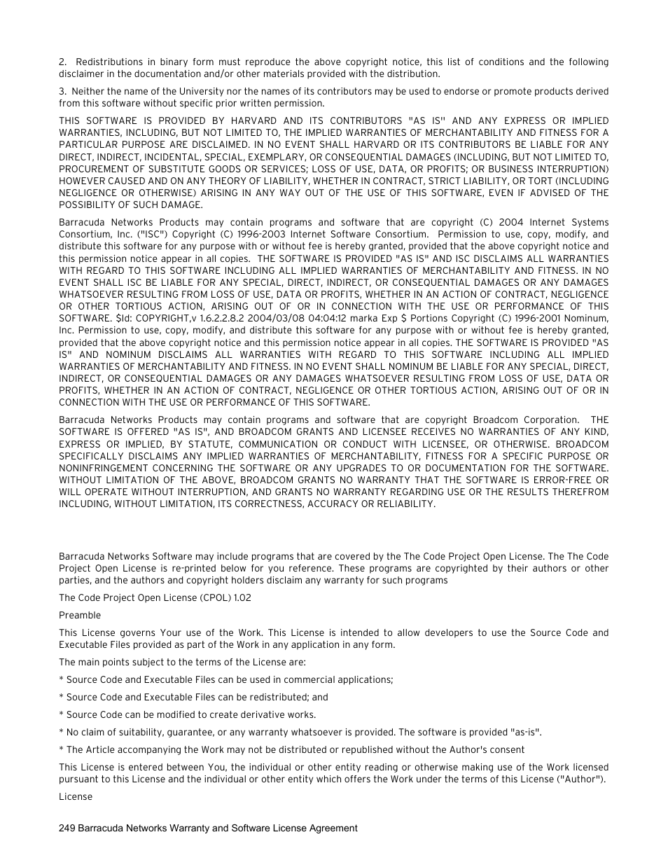 Barracuda Networks VERSION SP4 User Manual | Page 251 / 268