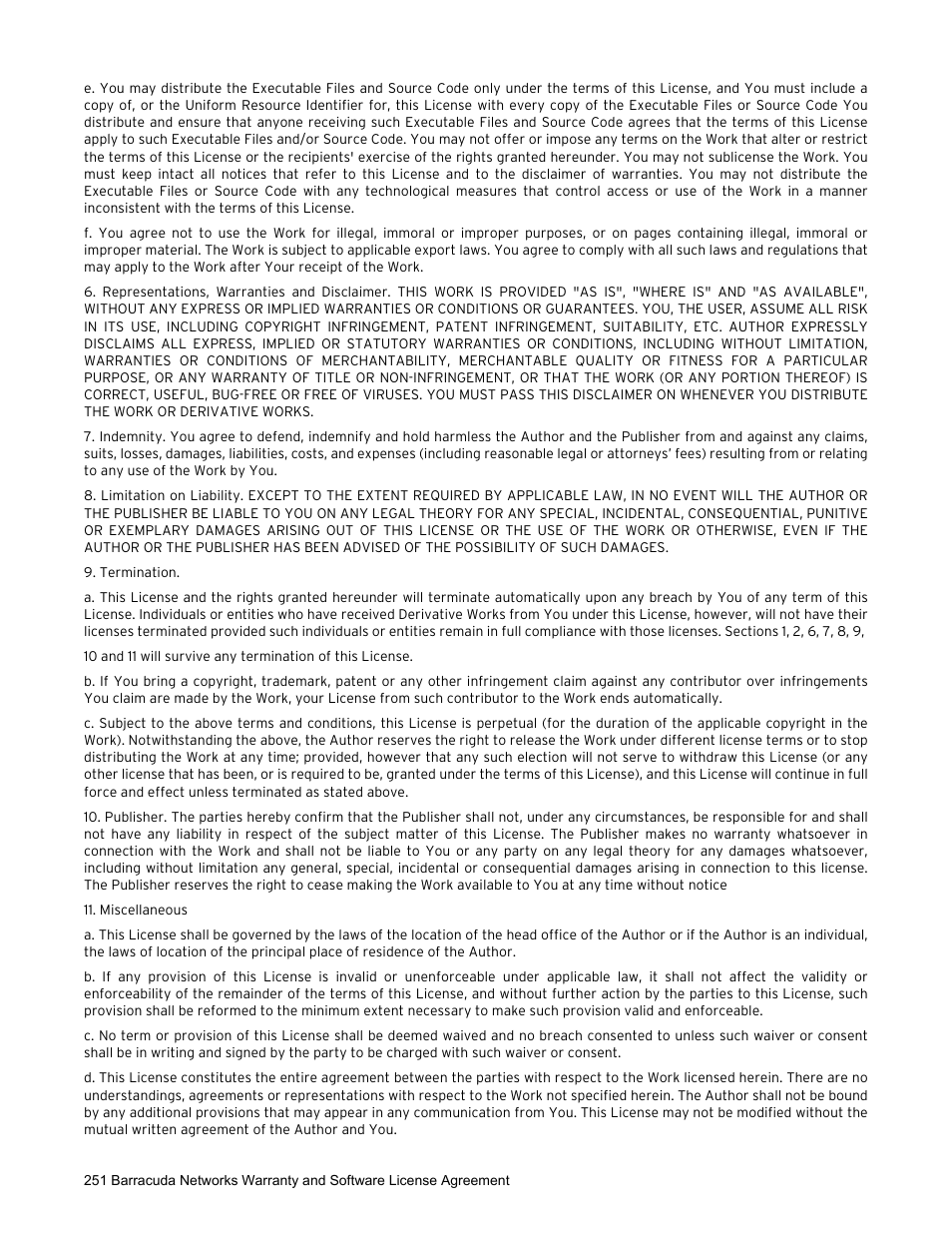 Barracuda Networks VERSION SP4 User Manual | Page 253 / 268