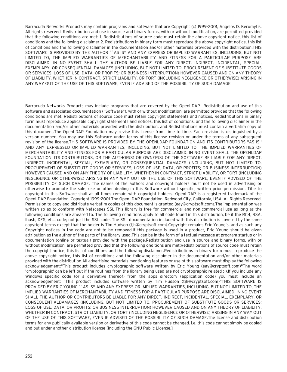 Barracuda Networks VERSION SP4 User Manual | Page 254 / 268