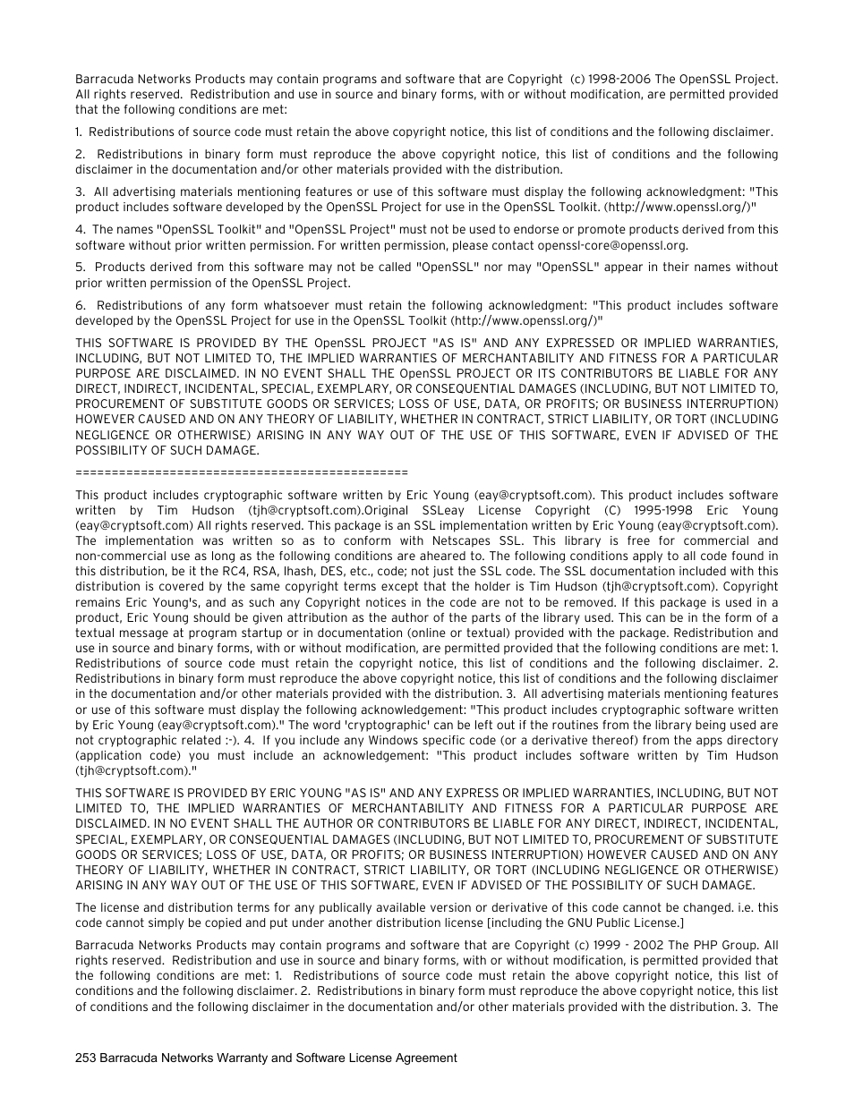 Barracuda Networks VERSION SP4 User Manual | Page 255 / 268