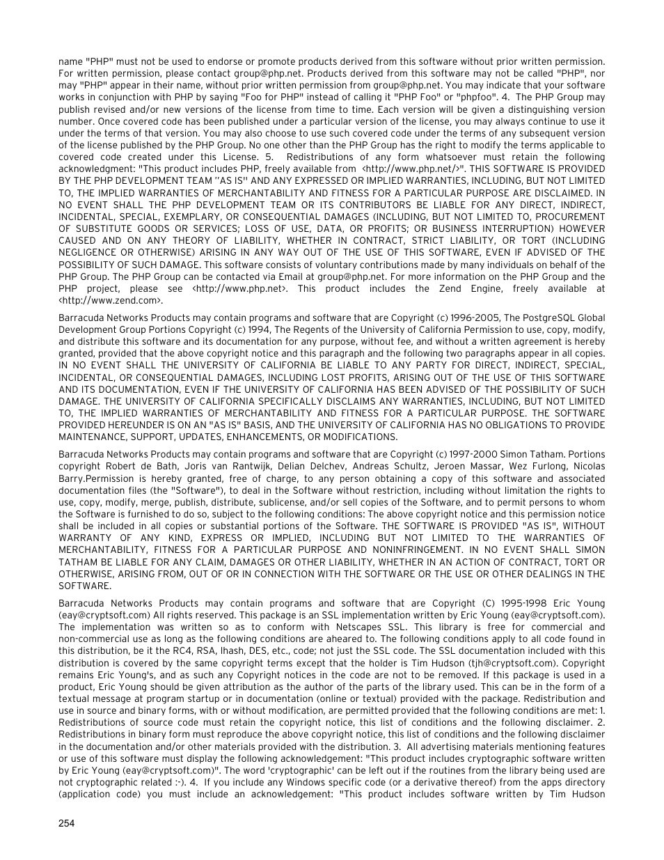 Barracuda Networks VERSION SP4 User Manual | Page 256 / 268