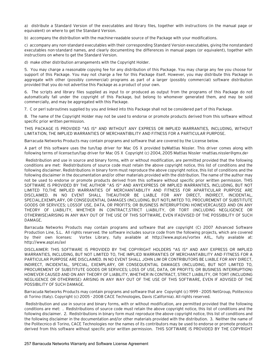 Barracuda Networks VERSION SP4 User Manual | Page 259 / 268