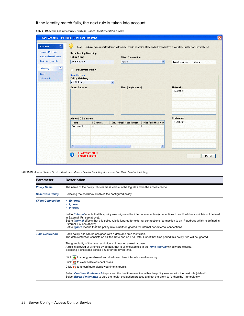 28 server config – access control service, Parameter description | Barracuda Networks VERSION SP4 User Manual | Page 30 / 268