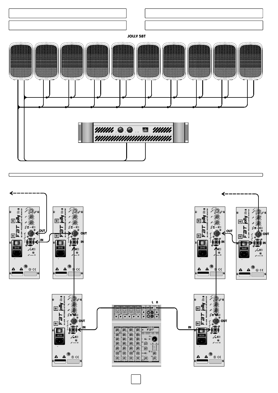 Jolly 5bt, L r in out in in out out | FBT JOLLY5 User Manual | Page 16 / 24